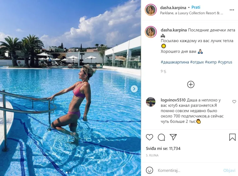 Supruga ruskog izbornika vrućom fotografijom raspalila maštu fanovima uoči okršaja s Vatrenima