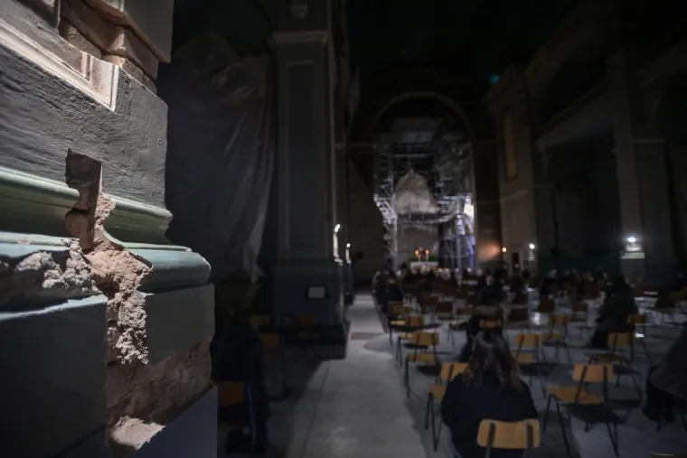 U bazilici Srca Isusova prvi puta nakon razornog potresa služena misa