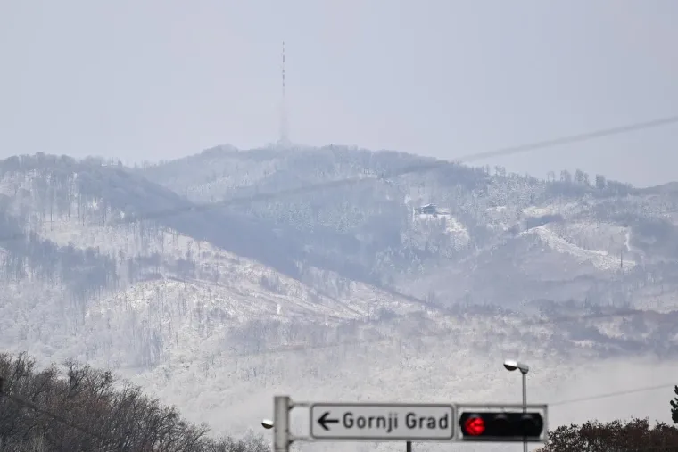 Medvednica prekrivena snijegom