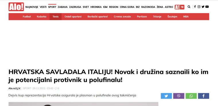 Srpski mediji o plasmanu Hrvatske u polufinale: 'Prvoklasna senzacija. Sprema se veliki spektakl u Madridu'