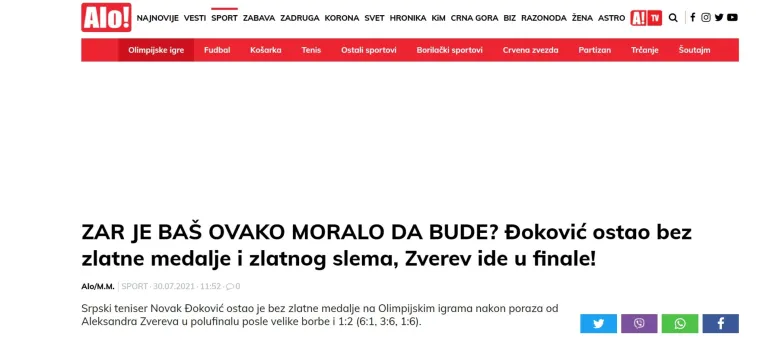 Srpski mediji o plasmanu Hrvatske u polufinale: 'Prvoklasna senzacija. Sprema se veliki spektakl u Madridu'