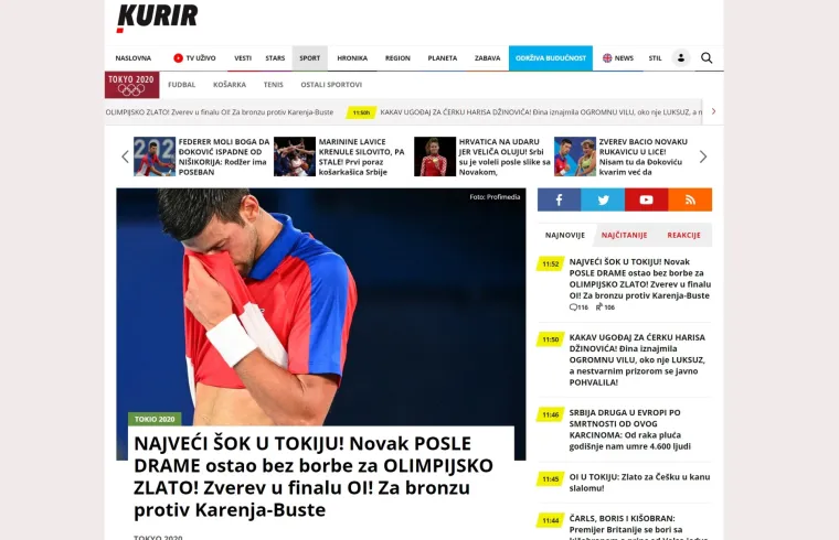 Srpski mediji o plasmanu Hrvatske u polufinale: 'Prvoklasna senzacija. Sprema se veliki spektakl u Madridu'