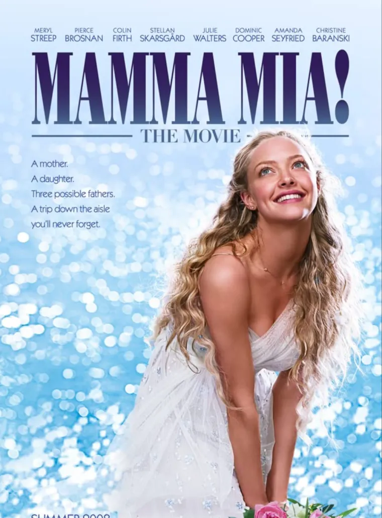 Filmska adaptacija mjuzikla &quot;Majko moja!&quot; izvrsno zamjenjuje pozornicu Broadwaya s prekrasnim grčkim otočnim vidikom. Seyfried glumi Sophie Sheridan koja želi upoznati svog oca. Smišlja plan da pozove svoju majku Donnu na svoje vjenčanje, nadajući se da će među njima prepoznati i njezina oca.

