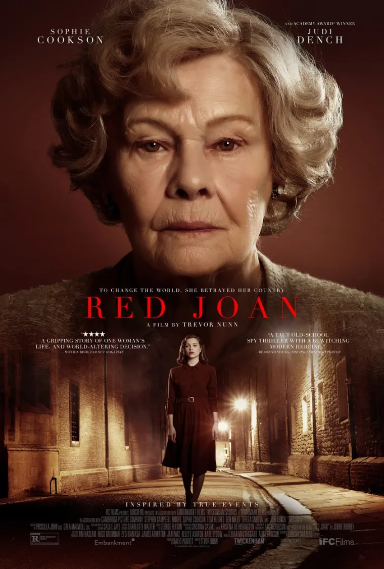 Red Joan je biografski špijunski triler u kojem dobitnice nagrade Oscar Judi Dench i Sophie Cookson portretiraju Joan Stenley, britansku špijunku koja je radila za KGB. Joanin miran život poremeti se kada je uhiti britanska služba MI5, koja je optužuje za dijeljenje obavještajnih podataka komunističkoj Rusiji. Radnja filma nas vraća u tridesete godine kada je Joan bila studentica fizike na Cambridgeu. Tijekom studiranja zaljubljuje se u mladog komunista Lea Galicha te zbog njega mijenja svoje stavove. Kroz rad u tajnom nuklearnom istraživačkom centru tijekom Drugog svjetskog rata, Joan shvati da je svijet na rubu međusobnog uništenja, te je prisiljena birati između izdaje svoje zemlje i svojih voljenih ili spašavanja njihovih života.