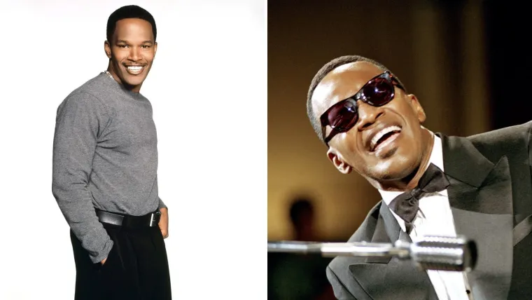 Jamie Foxx je počeo kao komičar nastupajući u klubovima, ali je brzo postao slavan kao nagrađivani glumac. Dobio je Oscara za najboljeg glumca 2005. za ulogu ritam i blues glazbenika Raya Charlesa u filmu &quot;Ray&quot; iz 2004. godine. Kako bi se pripremio za ovu ulogu, glumac je izgubio 13 kilograma kako bi imao vitku građu kakvu je imao glazbenik. Štoviše, Ray Charles je bio slijep, pa je filmski redatelj Taylor Hackford smatrao da bi bilo dobro zalijepiti oči Jamieju Foxxu na cijelih 14 sati koje su snimali u jednom danu. Glumac je pristao i morao je nositi protetske kapke napravljene od Charlesovih vlastitih kapaka. Glumac je rekao da je to bilo prilično klaustrofobično i da se osjećao kao da je zatvorenik u vlastitom izoliranom svijetu, ali ga je to natjeralo da glumi glazbenika tako briljantno da je dobio najprestižniju nagradu u glumačkoj industriji.