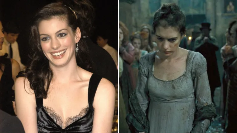 Anne Hathaway dobila je ulogu Fantine u filmu &quot;Jadnici&quot; iz 2012. prema istoimenom romanu Victora Huga. Glumica je glumila majku koja živi na ulici koja je morala prodati kosu, zube, a na kraju i tijelo kako bi uzdržavala kćer Cosette. Izgubila je 11 kilograma u dva tjedna jedući samo pastu od sušenih zobenih pahuljica. Također, nije se zadovoljila perikom pa je odrezala kosu. Šminker i redatelj pokušali su je odgovoriti od toga, ali je glumica mislila da će joj to pomoći da bolje shvati stanje majke. Pa, apsolutno je uspjela jer je nagrađena Oscarom za najbolju sporednu glumicu.