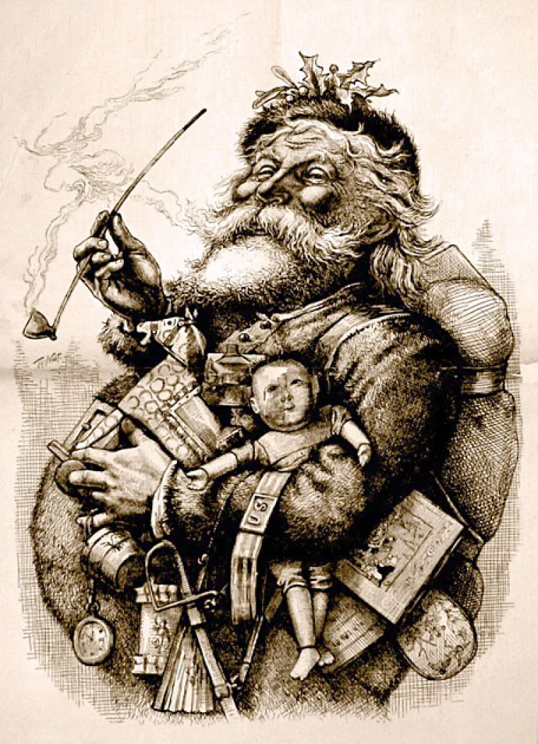 7. Coca Cola nije stvorila  Djedicu:   Točnije bi bilo reći da ga je Coca Cola otela i toliko izrabljivala u svom marketingu da ga je zauvijek vezala uza sebe. Već 1821. opisan je Djedica koji leti na saonicama i daruje djecu, a prvi prikaz Djedice kakvog sada poznajemo, zajedno s robovskom radnom snagom vilenjaka u arktičkom gulagu i imenima letećih sobova, pojavljuje se 1823. Ilustracije Thomasa Nasta koje su zacementirale lik Djedice objavljene su 1863. Coca Cola ga je počela koristiti u svojim reklama tek 1930-ih, a prije njih su to činile i druge tvrtke. I da, i puno prije angažmana u Coca-Coli je ovaj veseljak odjenuo crveno-bijelo odijelo
