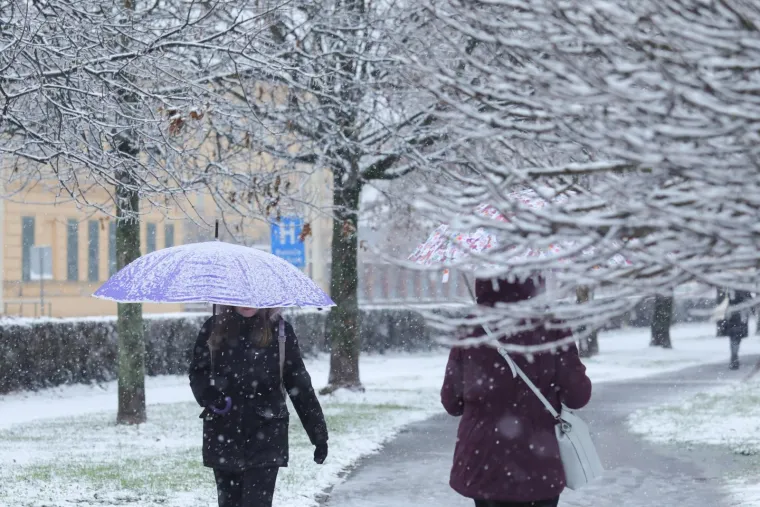 Prvi snijeg ove zime jutros je zabijelio istok Hrvatske