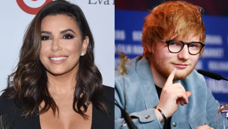 12. Eva Longoria bila je zaljubljena u Eda Sheerana.
Eva Longoria nije se ustručavala izraziti svoju zaljubljenost u Eda Sheerana. Jednom je priznala da je trenutno opsjednuta pop zvijezdom. Međutim, ovo je druga vrsta simpatije. Glumica je samo veliki obožavatelj engleskog pjevača, a njena simpatija je platonska. Čak je dodala da joj u spotu prosidbe svira pjesma Eda Sheerana, &quot;Thinking Out Loud&quot;. 