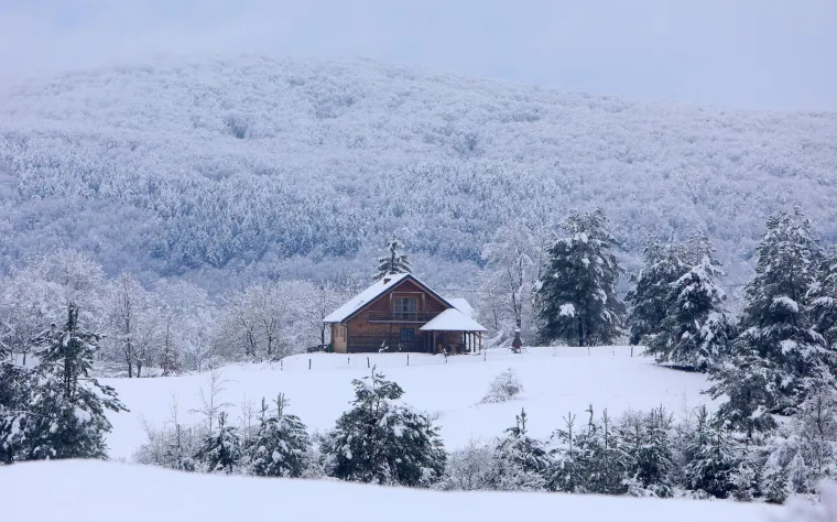 06.01.2022., Na slunjskom području tijekom noći palo desetak centimetara snijega
