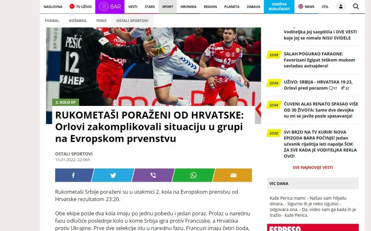 Reakcija srpskih medija