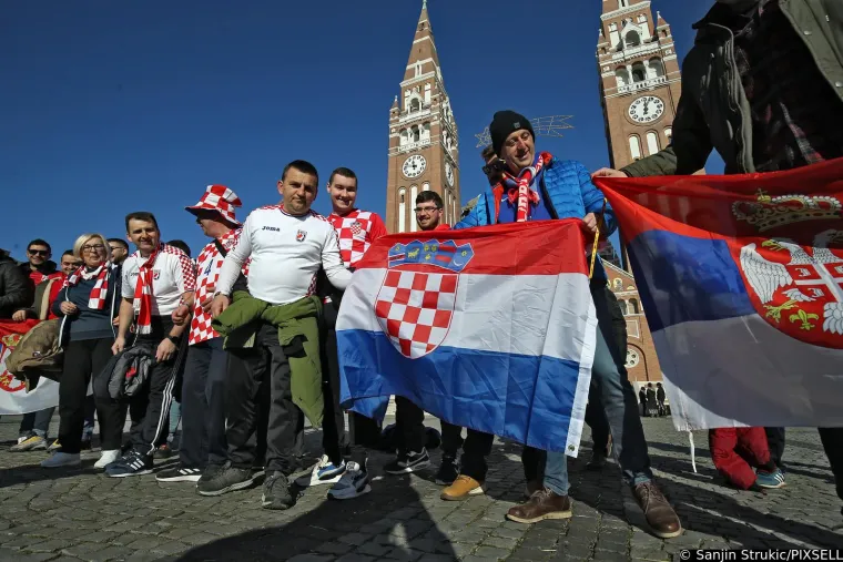 Hrvati i Srbi okupirali ulice Szegeda: Pogledajte kako je to izgledalo prije utakmice