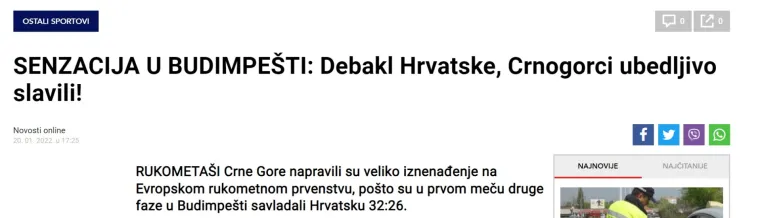 Srpski mediji raspisali su se o hrvatskim rukometašima: Pogledajte što se piše o našim Kaubojima u susjedstvu