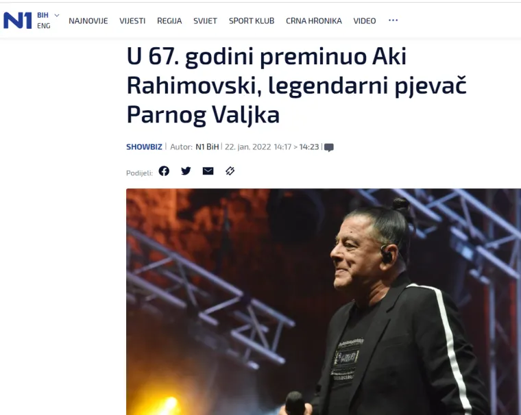 Sve još miriše na njega: Pogledajte reakcije medija u regiji na iznenadnu smrt Akija Rahimovskog