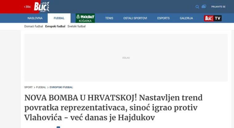 Srpski i bosanski portali bruje o Kalinićevom transferu: 'Napravio skandal na Mundijalu, a sad se vratio kući'