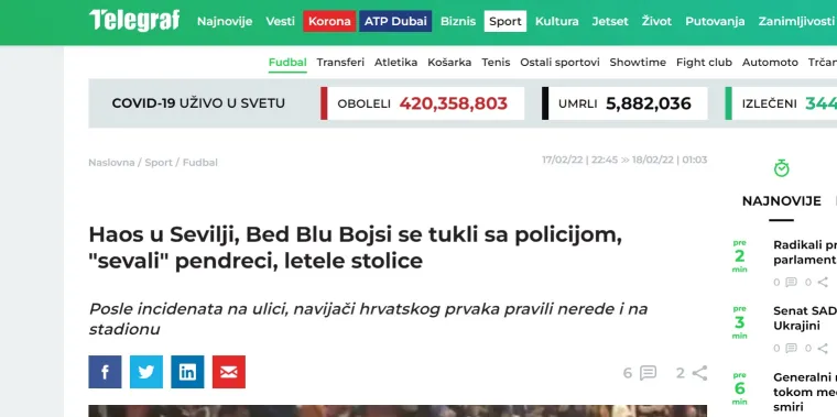 Dinamova utakmica pratila se i u regiji, srpski portal posebno je začudio jedan prizor: 'Nesvakida&scaron;nja scena'