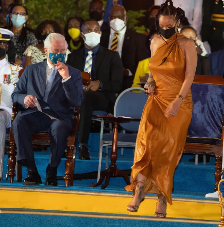 Osim ljubavne idile, Rihanna je krajem 2021. godine progla&scaron;ena i nacionalnom junakinjom Barbadosa. Pred razgaljenim mno&scaron;tvom, premijerka Mia Mottley čestitala je 34-godi&scaron;njoj Rihanni na tituli nacionalne junakinje Barbadosa. "Da nastavi&scaron; sjati poput dijamanta i svojim djelima i akcijama biti na ponos svoga naroda", kazala je Mottley Rihanni, referirajući se na njezin hit-single iz 2012. "Diamonds".