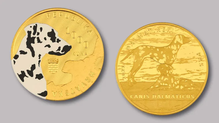 HNB izdao nova izdanja zlatnika i srebrnjaka s motivom dalmatinera
