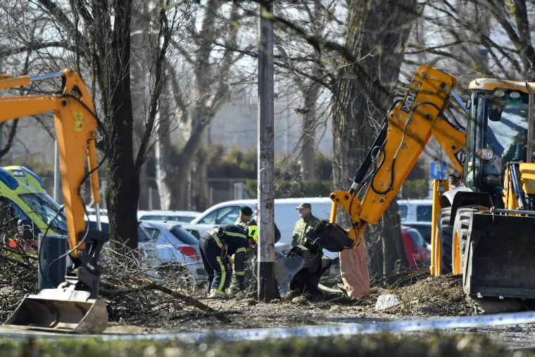 Vojska i vatrogasci izvlače letjelicu koja je pala u Zagrebu