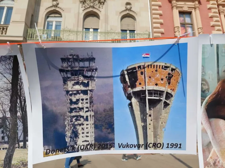 Antiratni skup u Zagrebu za podr&scaron;ku Ukrajini: Zaustavite rusku agresiju!