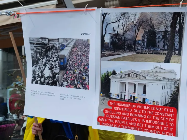 Antiratni skup u Zagrebu za podr&scaron;ku Ukrajini: Zaustavite rusku agresiju!