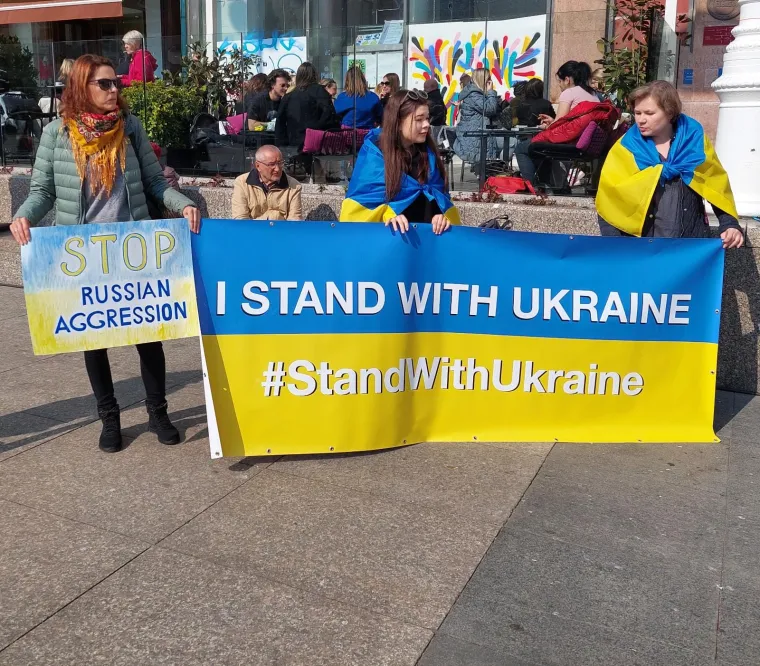 Antiratni skup u Zagrebu za podr&scaron;ku Ukrajini: Zaustavite rusku agresiju!