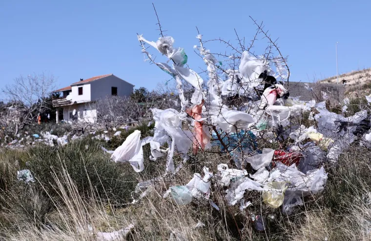 Smrad i ogromne količine plastičnih vrećica: Ovo nisu okićena božićna drvca, nego stabla nadomak Karepovca
