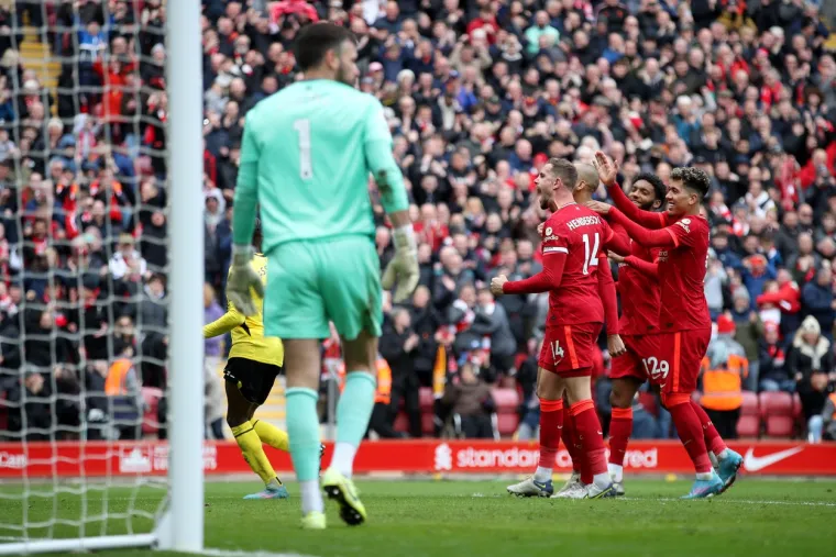 Nakon što je 20. golom ove sezone donio vodstvo Liverpoolu, Jota je minutu prije kraja izborio penal iz kojeg je Fabinho zabio za konačnih 2:0.