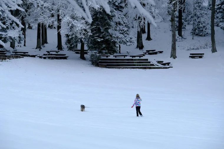 Snježna idila na Sljemenu: Početak je proljeća, a Sljeme se bijeli kao da smo usred zime