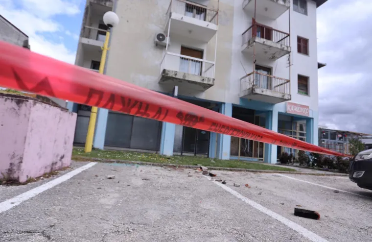 23.04.2022., Ljubinje, Bosna i Hercegovina  - Epicentar potresa u Ljubinju nedaleko od Stoca gdje je najvi&scaron;e stradala zgrada općine