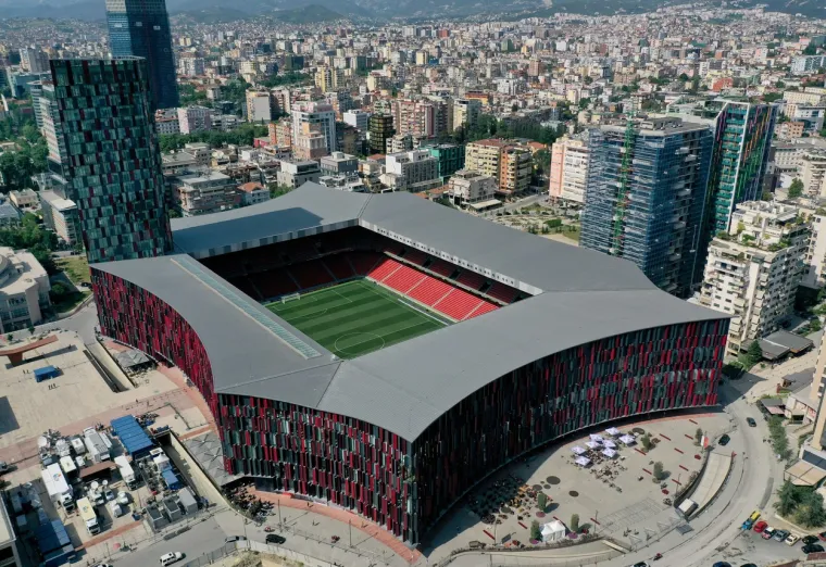 Stadion Air Albania na kojem će se odigrati finale Konferencijske lige između Rome i Feyenoorda