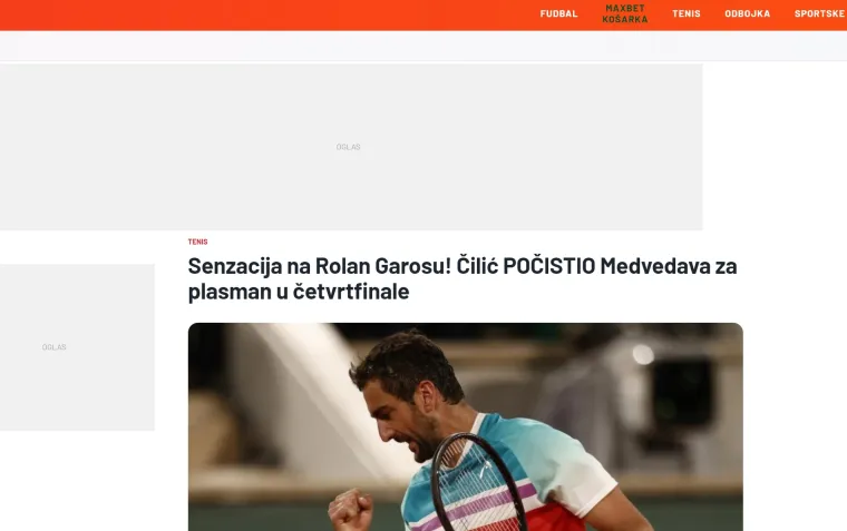 Marinova pobjeda odjeknula u susjedstvu: 'Hrvat razbio Medvedeva, ovo su dobre vijesti za Novaka'