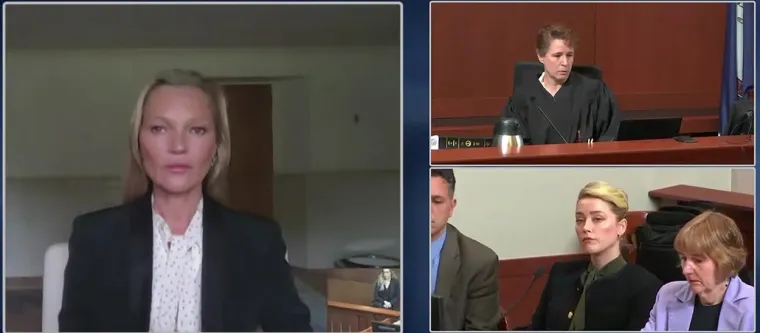 Moss je također nedavno bila svjedokinja tijekom Deppova suđenja protiv Amber Heard, rekla je da je Depp nikada nije gurnuo niz stepenice. Tijekom njezina svjedočenja rekla je da se okliznula u odmaralištu na Jamajci kada su se ona i Depp zabavljali te se povrijedila, ali je istaknula da je on nikada nije gurnuo. 

&quot;Vrištala sam jer nisam znala što mi se dogodilo, sve me boljelo&quot;, posvjedočila je Moss. &quot;I on je dotrčao natrag da mi pomogne i odnio me u moju sobu i pružio mi liječničku pomoć&quot;, dodala je.
