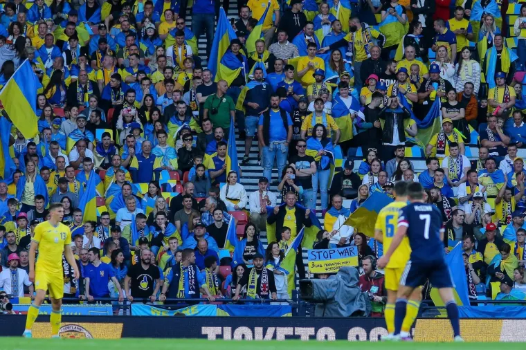 Atmosfera na utakmici Ukrajine i &Scaron;kotske