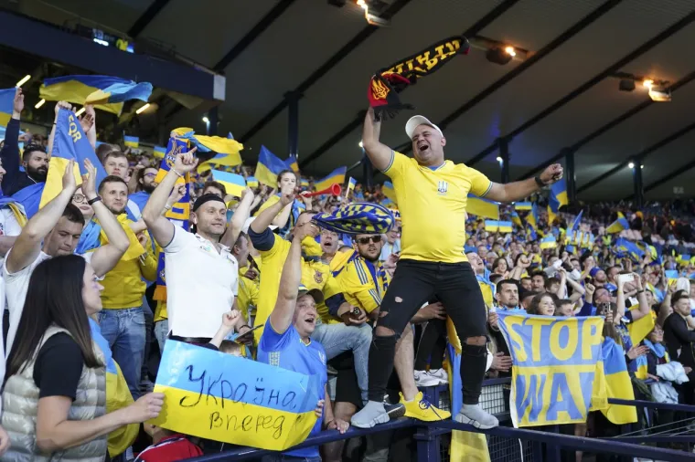 Atmosfera na utakmici Ukrajine i &Scaron;kotske