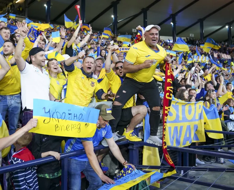 Atmosfera na utakmici Ukrajine i &Scaron;kotske