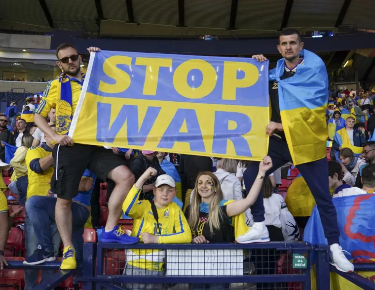 Atmosfera na utakmici Ukrajine i &Scaron;kotske