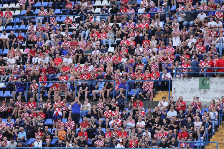 Hrvatski navijač snimljen na tribinama s vrlo neobičnom maskom