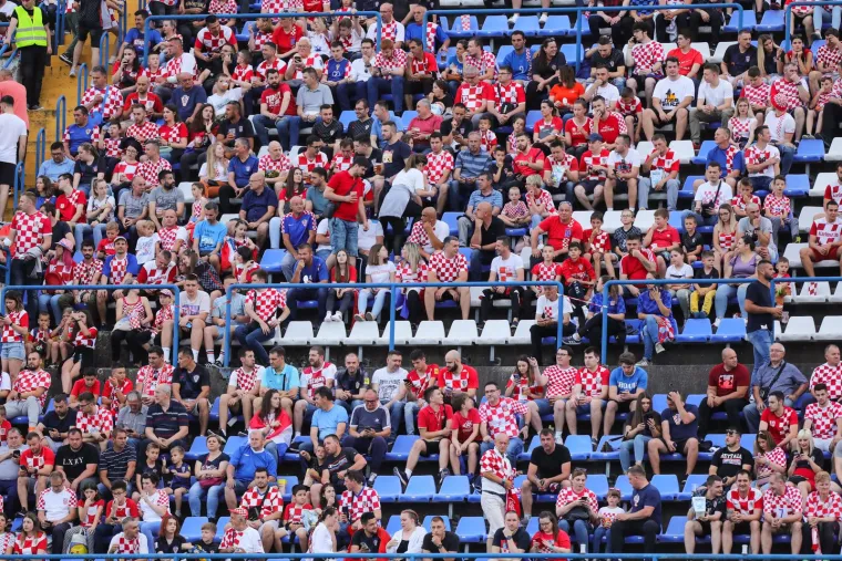 Hrvatski navijač snimljen na tribinama s vrlo neobičnom maskom