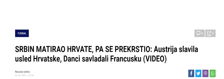 Težak poraz Hrvatske odjeknuo u regiji: Evo kako srpski mediji komentiraju debakl protiv Austrije