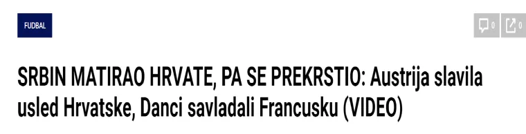 Težak poraz Hrvatske odjeknuo u regiji: Evo kako srpski mediji komentiraju debakl protiv Austrije