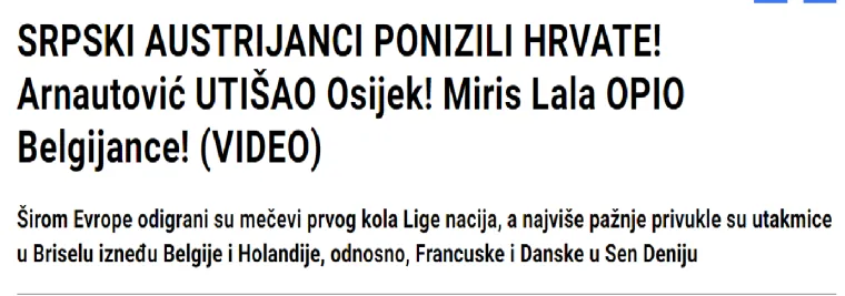 Težak poraz Hrvatske odjeknuo u regiji: Evo kako srpski mediji komentiraju debakl protiv Austrije