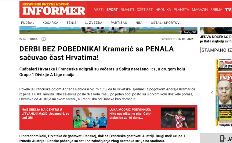 Portali iz regije raspisali se o spektaklu na Poljudu: 'Komšije nam pokazale kako se bodri reprezentacija'