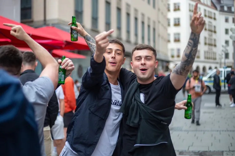 Engleski navijači u Munchenu