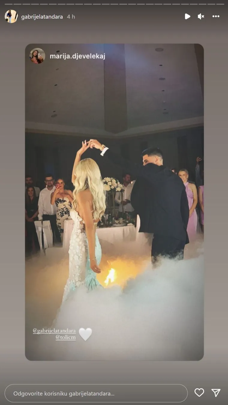 Nogometaš Marko Tolić oženio najljepšu hrvatsku WAGS-icu: Gabrijela Tandara sve je očarala u raskošnoj vjenčanici