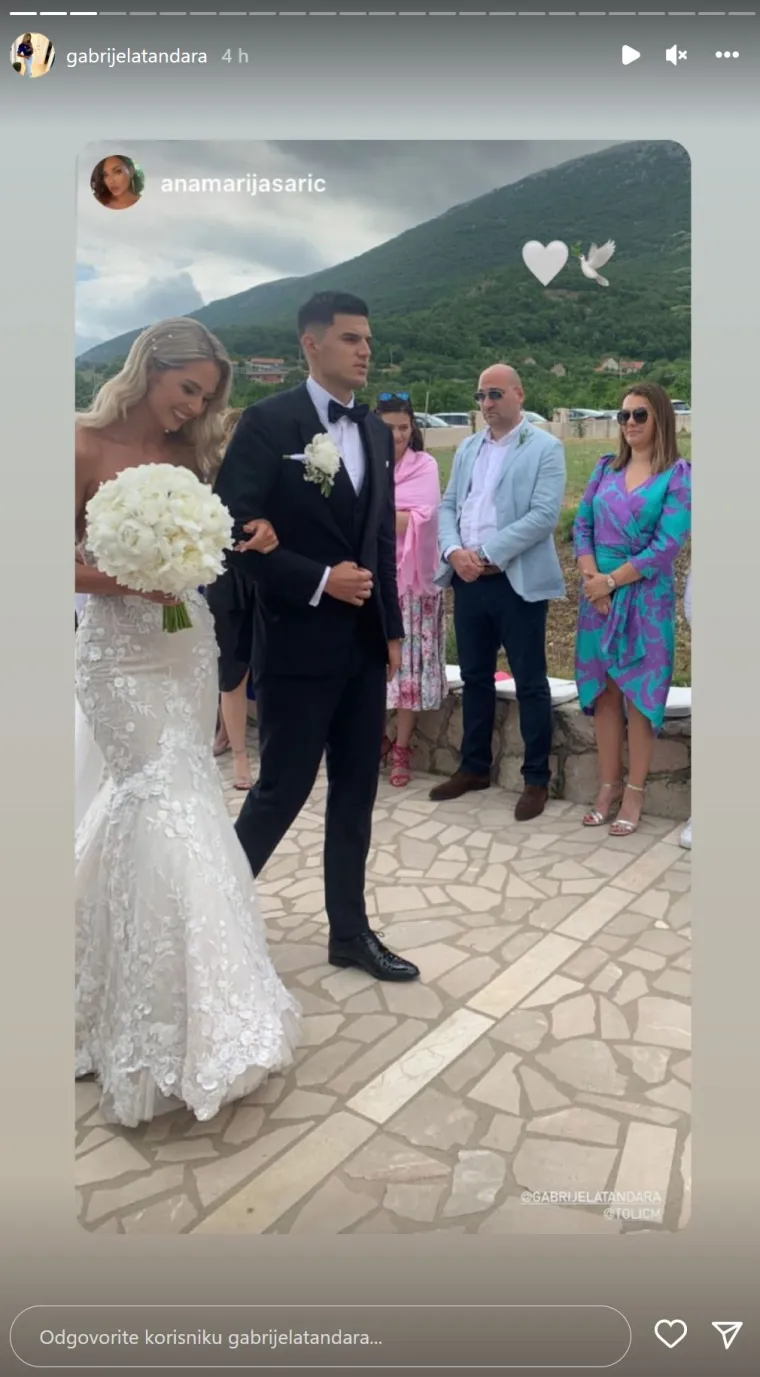 Nogometaš Marko Tolić oženio najljepšu hrvatsku WAGS-icu: Gabrijela Tandara sve je očarala u raskošnoj vjenčanici