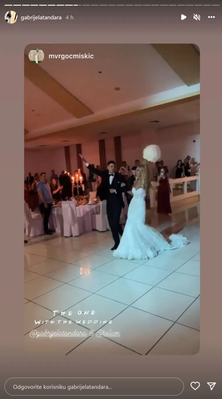 Nogometaš Marko Tolić oženio najljepšu hrvatsku WAGS-icu: Gabrijela Tandara sve je očarala u raskošnoj vjenčanici