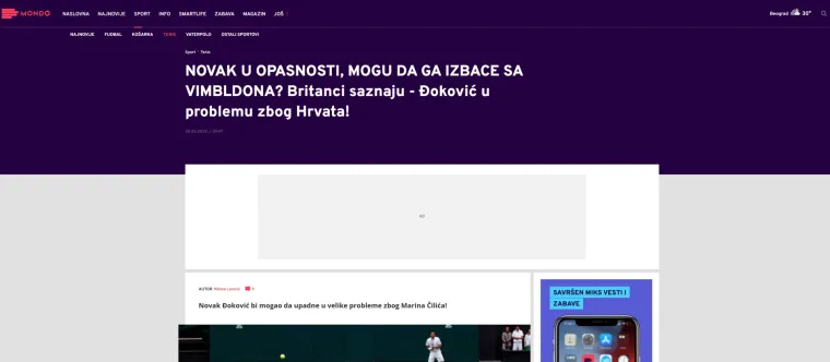 Čilić izazvao paniku u Srbiji: 'Đoković bi zbog Hrvata mogao biti izbačen s Wimbledona'