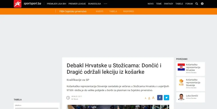 Regija bruji o teškom porazu Hrvatske: 'Dončić i Dragić urnisali Hrvate!'