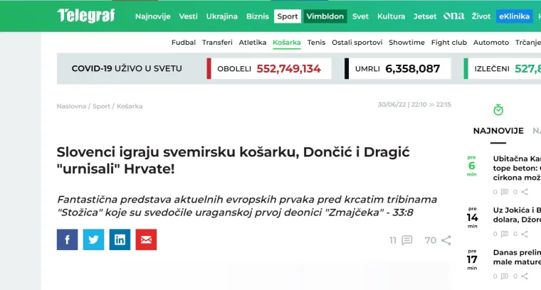 Regija bruji o teškom porazu Hrvatske: 'Dončić i Dragić urnisali Hrvate!'